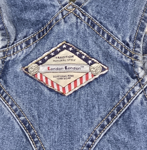 Y2K Overalls London London Blue Denim Large 30" Inseam - Picture 7 of 15